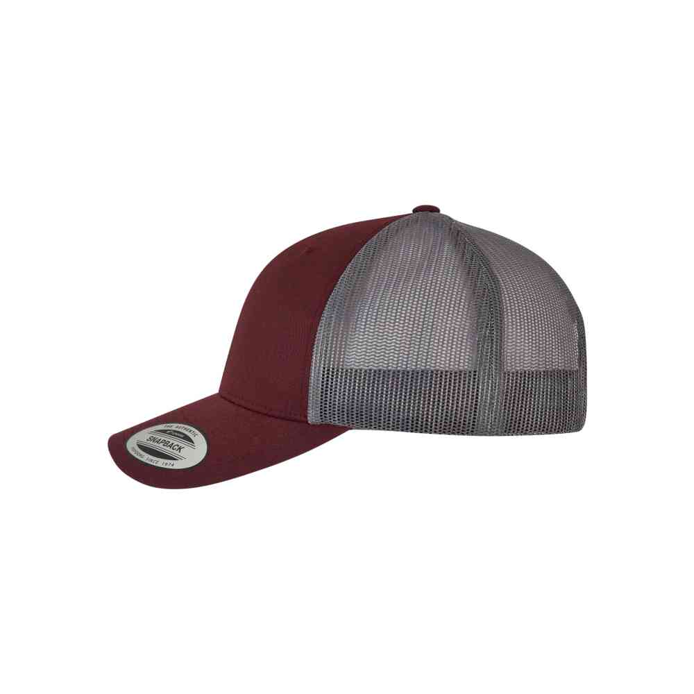 Flexfit - Retro 2Tone Trucker pet - Bordeaux rood/Grijs